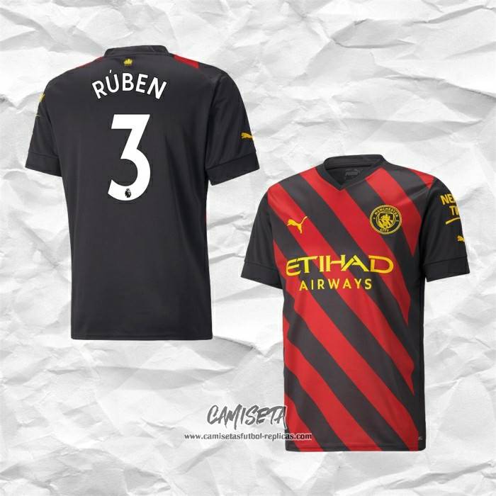 Segunda Camiseta Manchester City Jugador Ruben 2022-2023